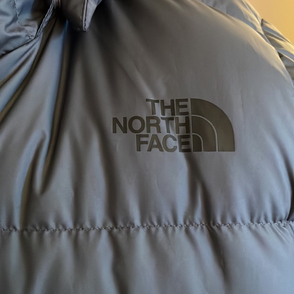 The North Face Plus Size Grey Puffer Coat - Picture 3 of 4